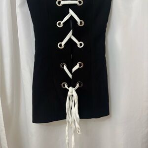 Asilio dress min Black and White Patterned